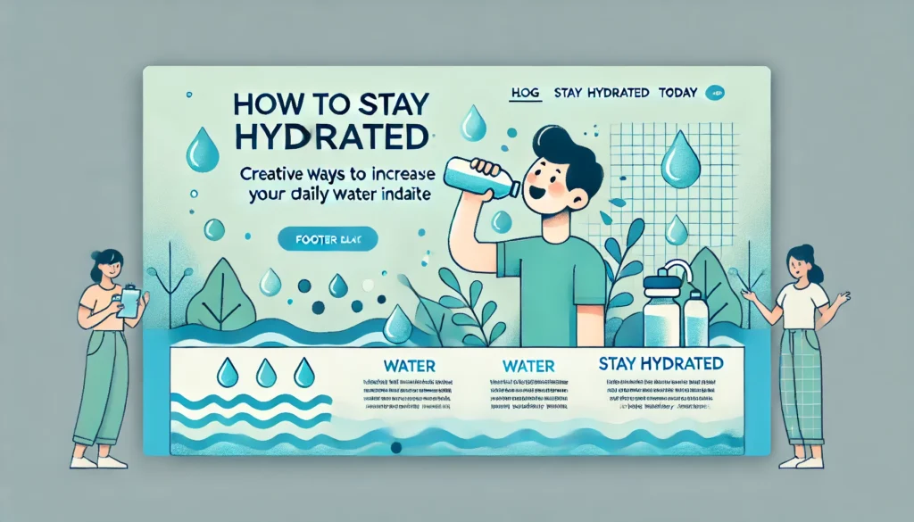 Staying hydrated footer